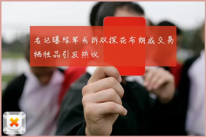 名记曝绿军或拆双探花布朗成交易牺牲品引发热议